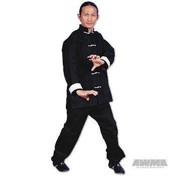 Kung Fu White Frog Button Uniform