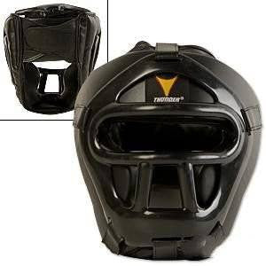 ProForce Thunder Black Vinyl Head Guard w/ Face Shield