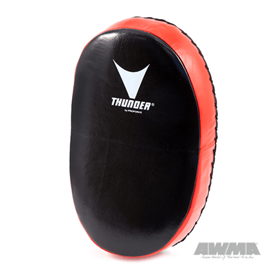Leather curved focus mits (pair)