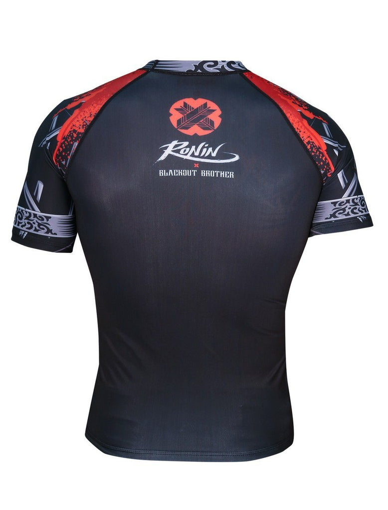 Blackout Samurai Ghost Short Sleeve Rash Guard