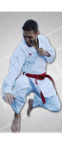 Karate Man with USA Flag Keychain