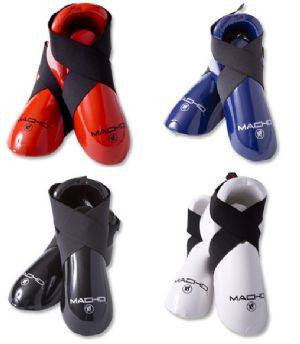 Macho Dyna Kick TKD Karate Foot Guard - Laceless Design, Blue, X-Large