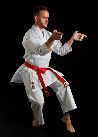 Karate Man with USA Flag Keychain