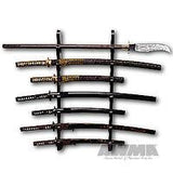 Black Lacquered Wall Sword Display