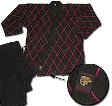 Heavy Weight Hapkido Uniform (Black w/ Red Stitch)   by Golden Tiger